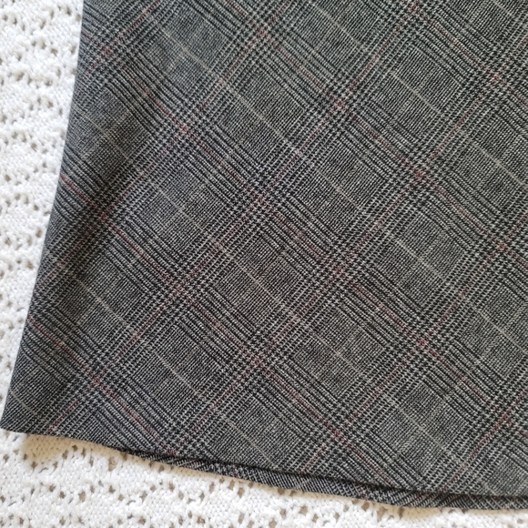 Conrad C Proportion Petite Plaid A-Line Midi Gray Skirt Size 2 - Picture 4 of 8
